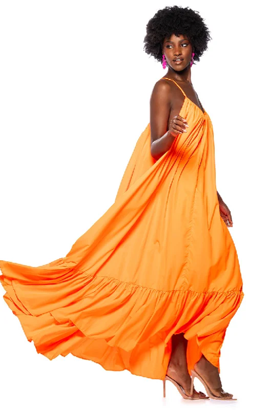 women's lace dressesCAPRI MAXI SUN DRESS IN ORANGE