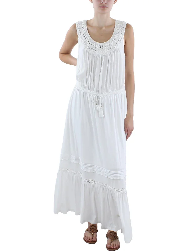 women's pastel dressesWomens Crochet Cotton Maxi Dress