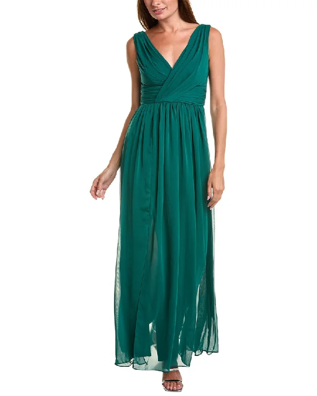 High-Neck DressDessy Collection Draped Maxi Dress