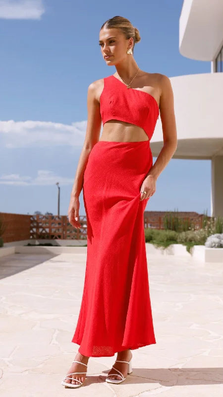 Custom DressAbia Maxi Dress - Red