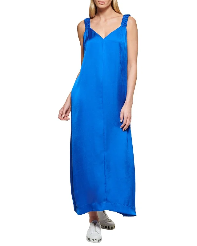 Embellished DressDKNY Ruched Strap Maxi Dress