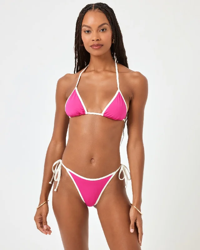 Laced-Up Female SwimwearAspen Top Bougainvillea Cream