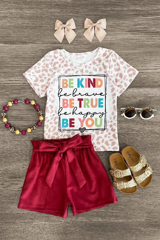 women's silk dresses"Be Kind, Be True..." Suede Short Set