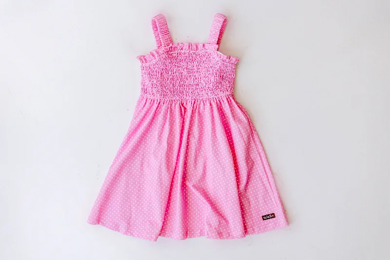 women's velvet dressesBubble Gum Bliss Smocked Dress