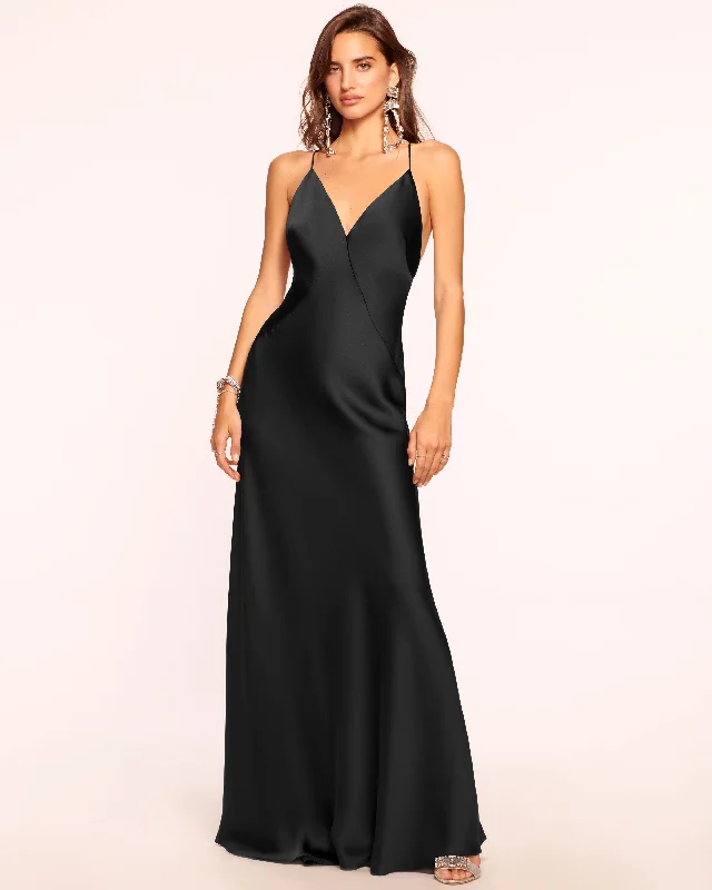 Body-Hugging DressCaspe V-Neck Gown