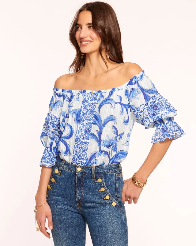 women's wrinkle-resistant dressesLula Off-The-Shoulder Blouse