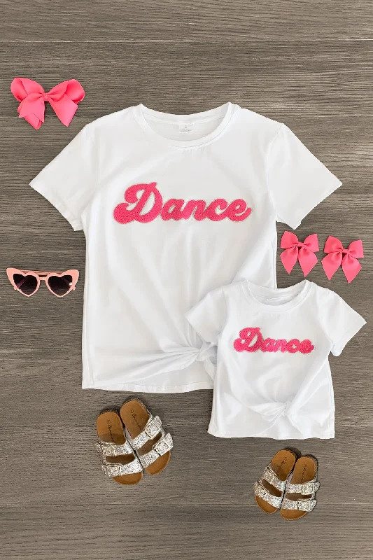 Laced DressMom & Me - "Dance" Chenille Patch Short Sleeve Top