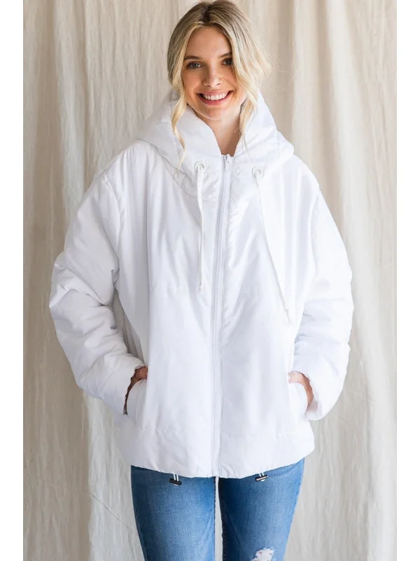 Sleeveless DressCoziness White Puffer Jacket