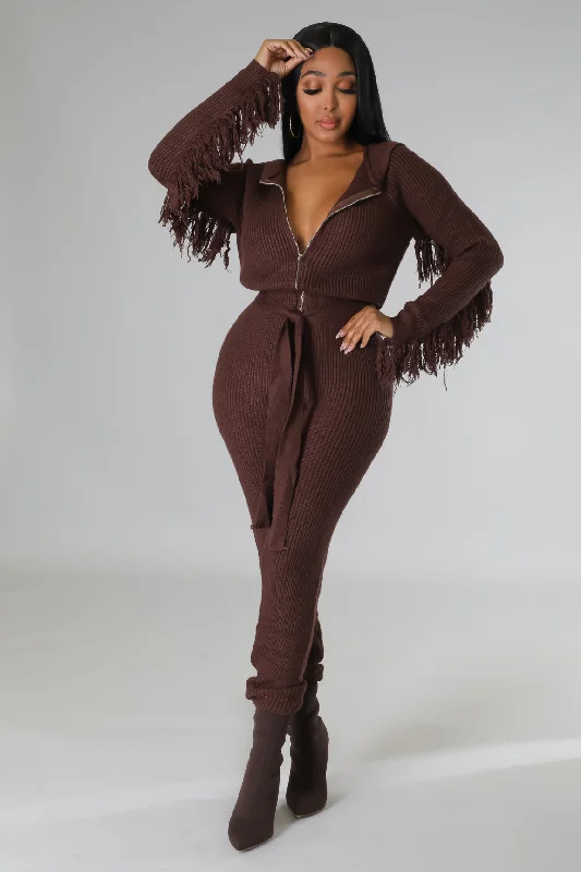 women's jumpsuits with self-ties at the waistComfy Baddie Jumpsuit