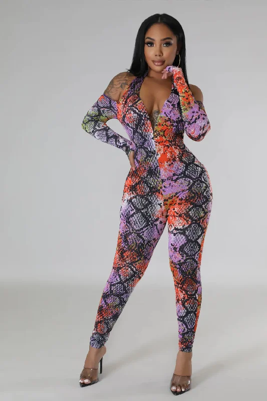 women's jumpsuits for stylish and functional fashionSnake Fever Jumpsuit