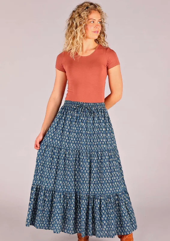 women's pleated skirtsMaxi Skirt Bluebell