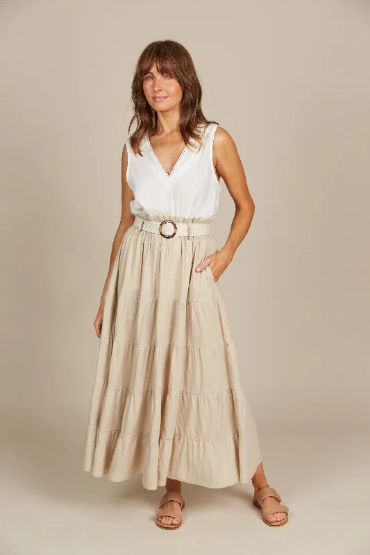 women's button-down high-slit skirts for weddingsIsle Of Mine Amelie Maxi Skirt