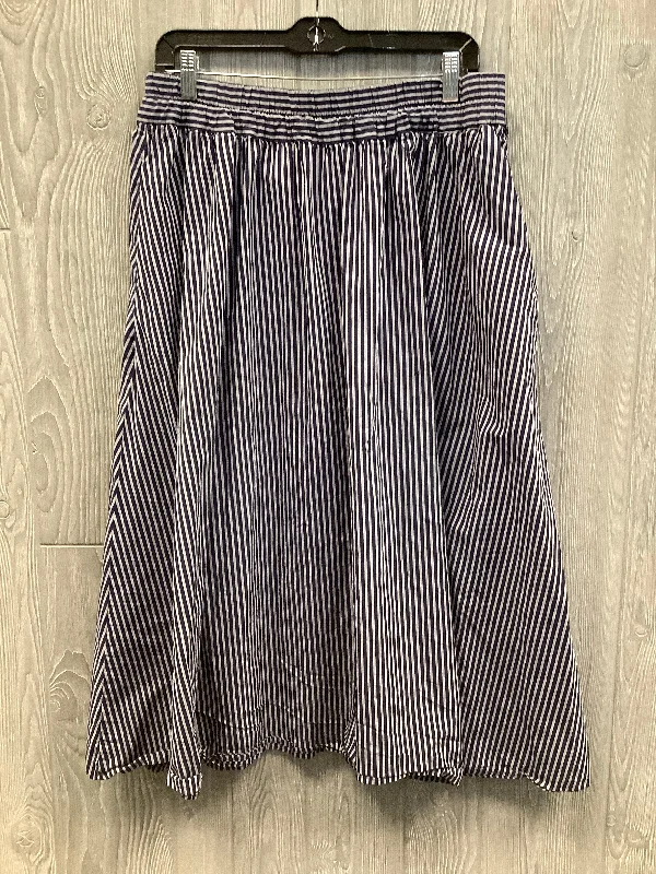 women's spring mini skirtsSkirt Midi By A New Day In Striped Pattern, Size: 12