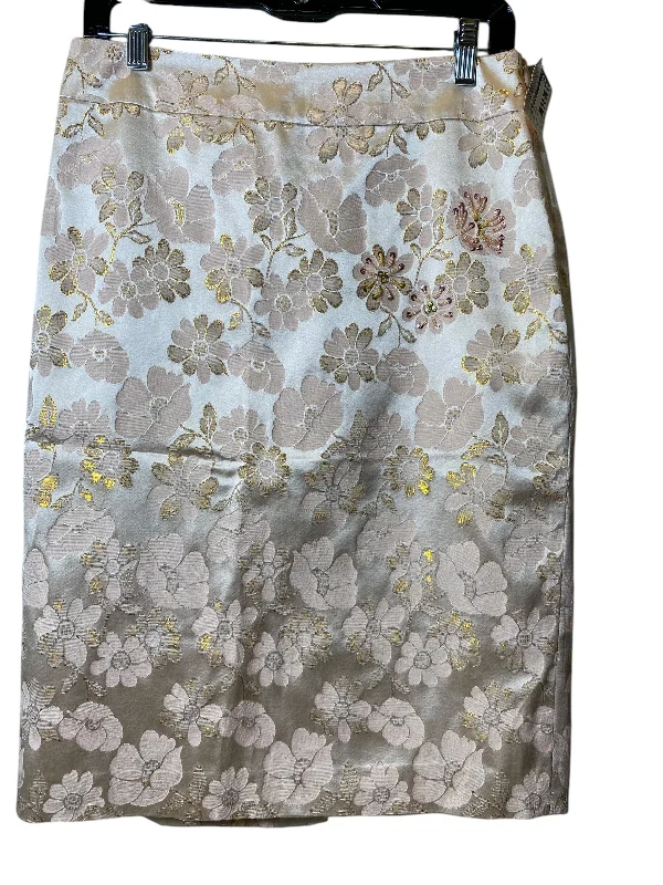 women's elastic waist skirtsSkirt Midi By Banana Republic In Floral Print, Size: 6