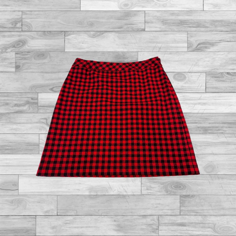 women's satin skirtsSkirt Mini & Short By Talbots In Black & Red, Size: 6