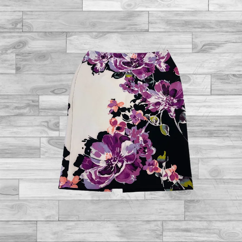 women's elastic-waisted skirts for pregnancySkirt Mini & Short By White House Black Market In Floral Print, Size: 6